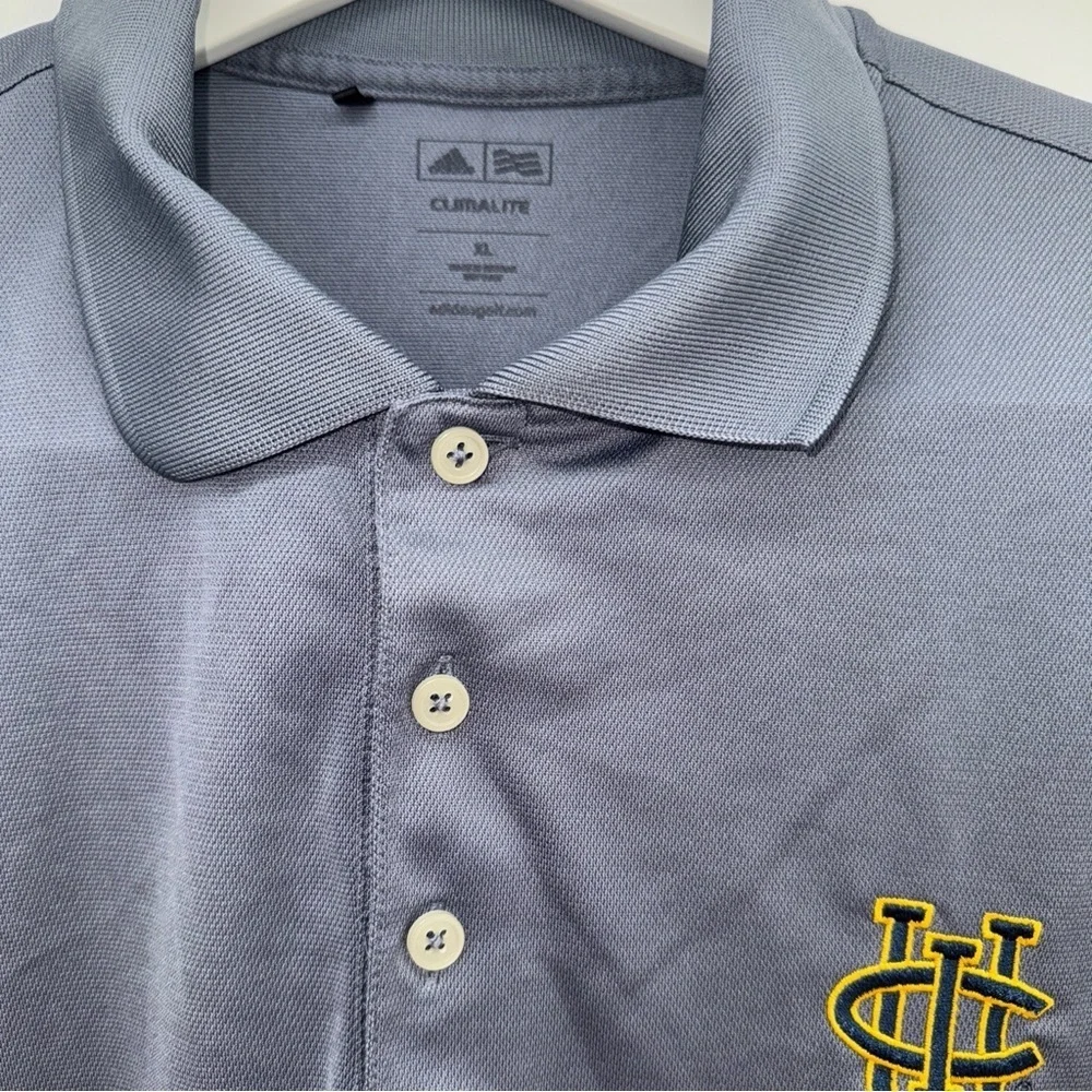 Adidas Climalite UC Irvine Polo Shirt Men’s Size XL Gray Embroidered Logo